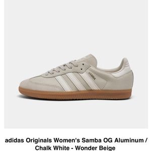 adidas Originals Women's Samba OG Aluminum / Chalk White - Wonder Beige